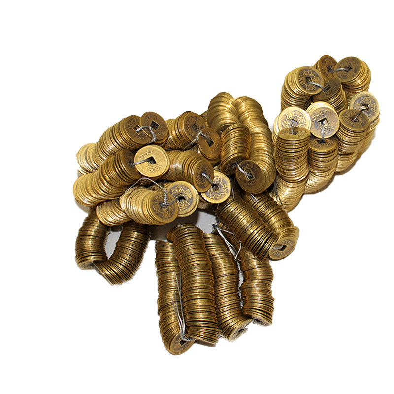 Cinco Emperadores Monedas de cobre Monedas antiguas de cobre puro Shunzhi Kangxi Qianlong Emperador Yongzheng Tong Bao string enterrado umbral de compresión Yiwu productos básicos