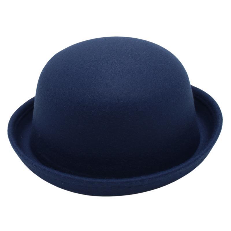 Enfants Adultes Style Simple Couleur Unie Sertissage Chapeau Fédora display picture 11