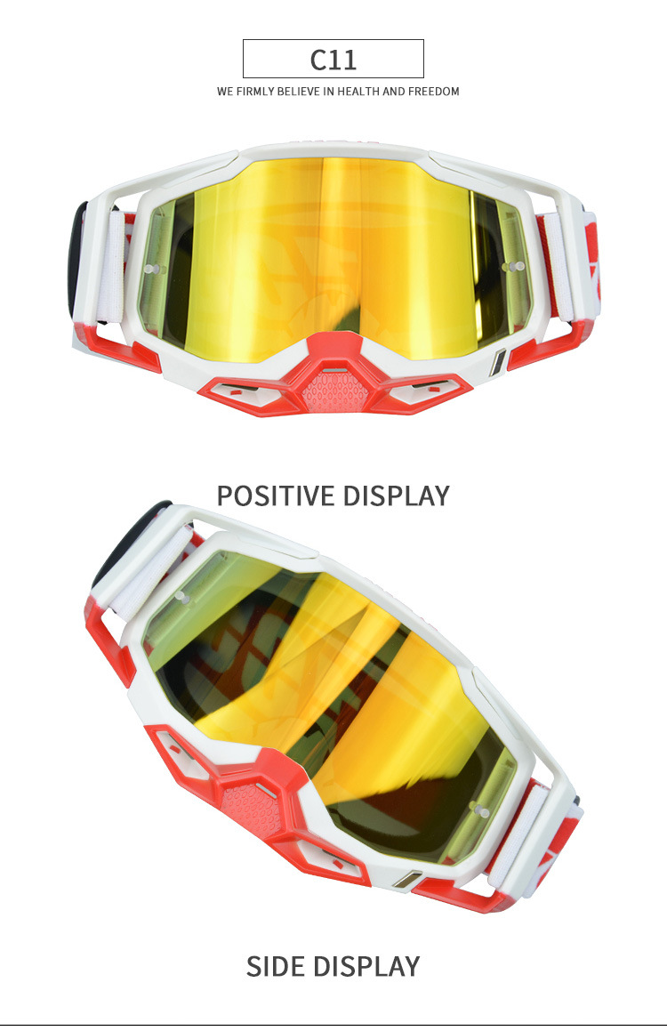 2023 New Colorful Motorcycle Windshields, High Definition Speed Windproof Sandproof, UV Resistant Off Road Helmet and_voghion.com
