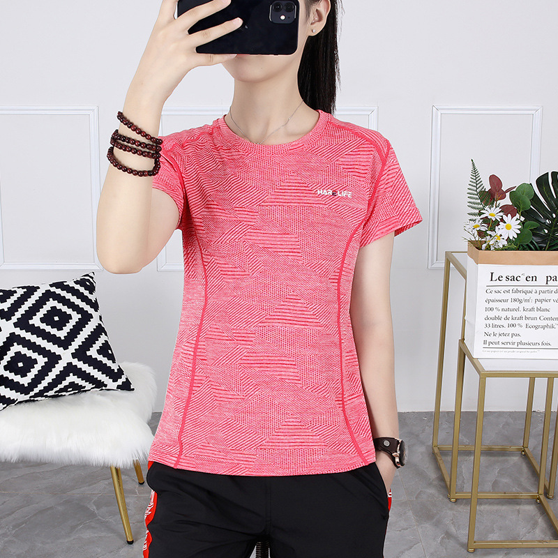 Outdoor New Women's Quick-drying Clothes Short-sleeved T-shirt Garden Collar Sunscreen New Sportswear Hiking Quick-drying Top