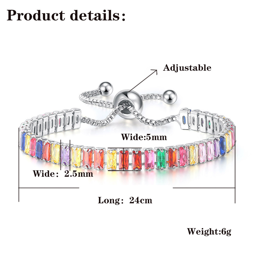 Fashion Geometric Copper Zircon Bracelets In Bulk display picture 4