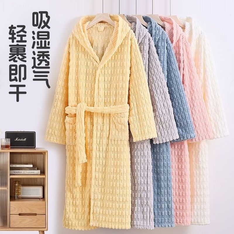 New bamboo fiber bathrobe, suitable for adults, for home use, can be worn as a bathrobe or bath towel, long-sleeved, hooded, and soft and comfortable New bamboo fiber bathrobe, suitable for adults, for home use, can be worn as a bathrobe or bath towel, long-sleeved, hooded, and soft and comfortable