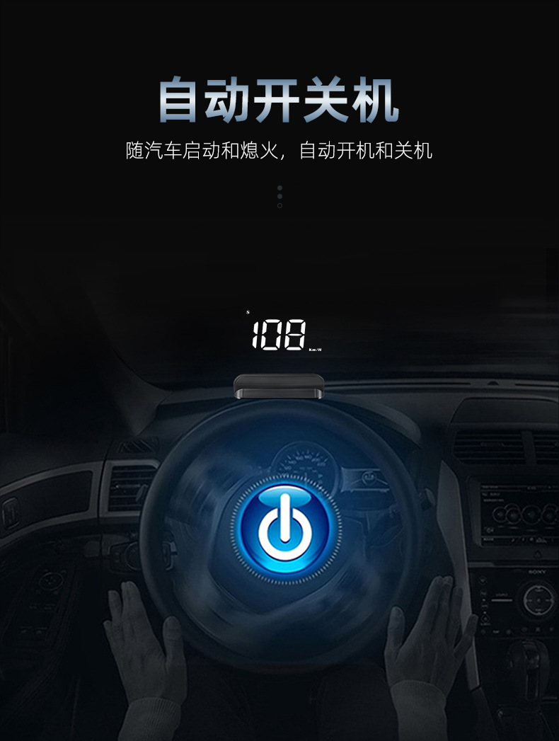 Cross-Border Hud Head-Up Display M1 Car Gps Speed Display High-Definition Multifunctional Instrument Projection Universal Dual-Mode for Cars