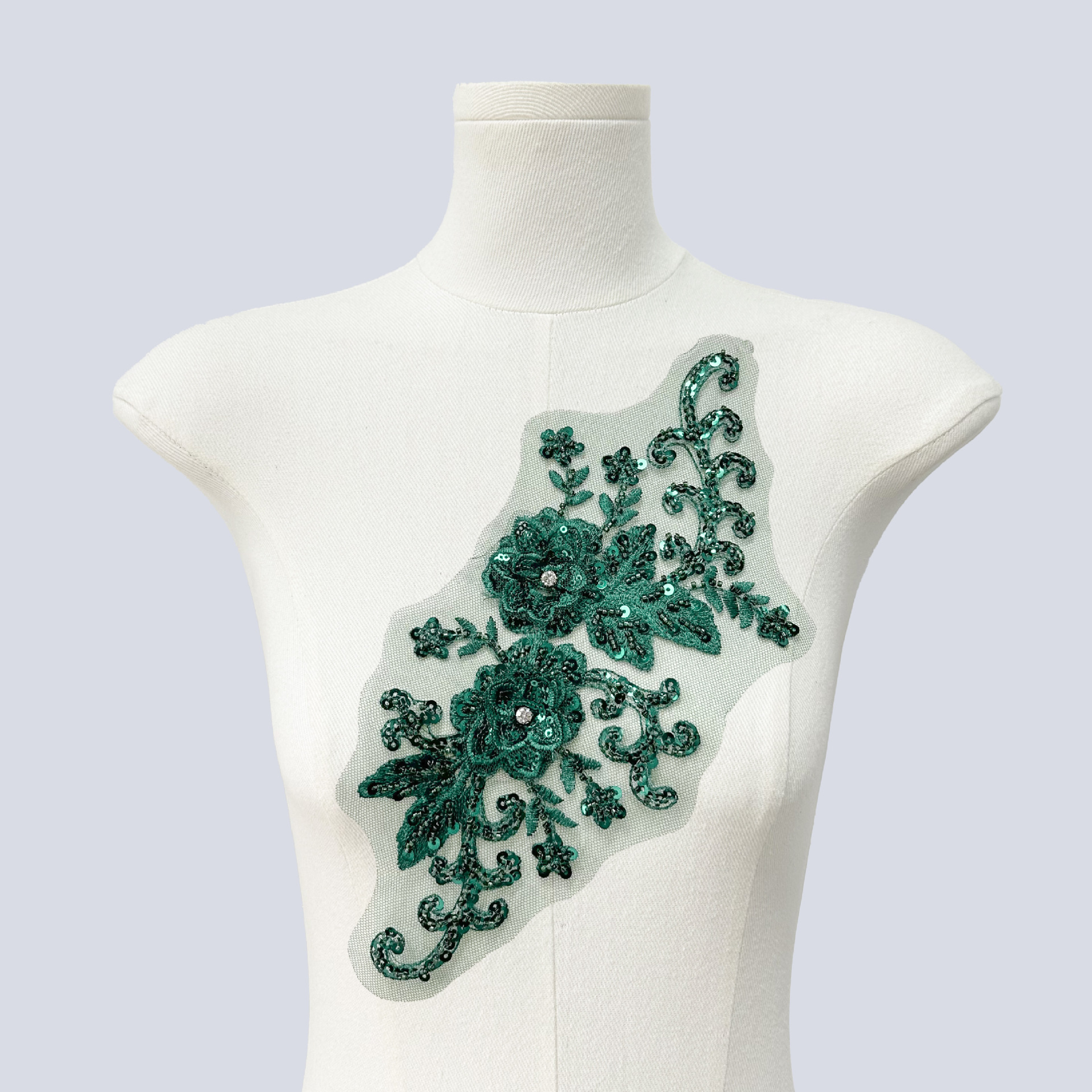 X3152 짙은 녹색 플러스 다이아몬드 1개