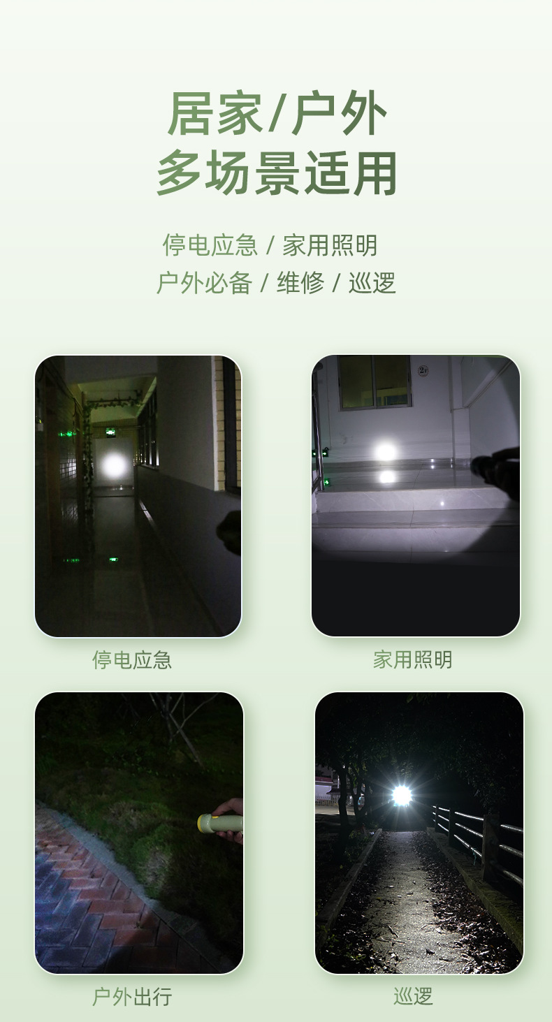 Kangming Outdoor Small Flashlight for Emergency Lighting, Lightweight and Compact, Portable, Macaron Color Outdoor Lighting