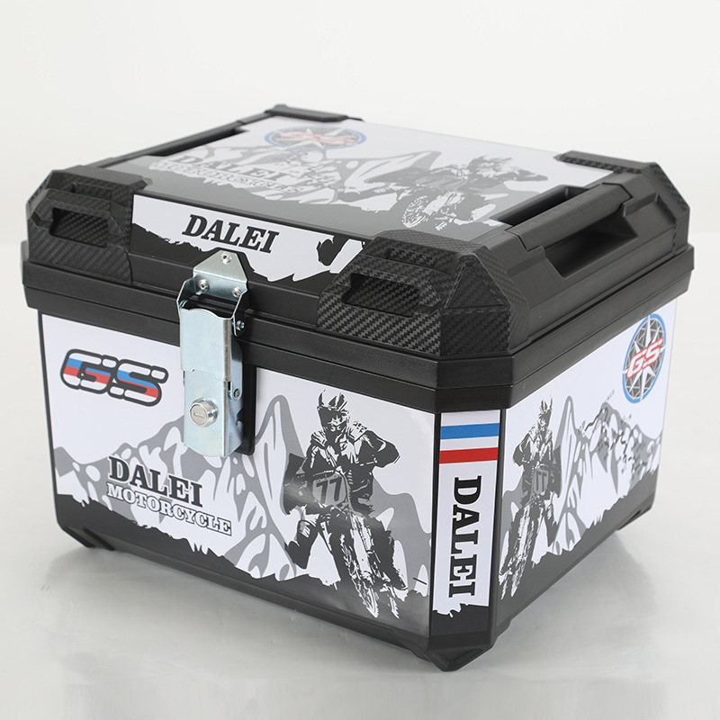 Electric Vehicle Storage Box, Motorcycle Tail Box, Large Capacity, Thickened and Durable, Large Size 47L, Storage for Electric Scooter Trunk