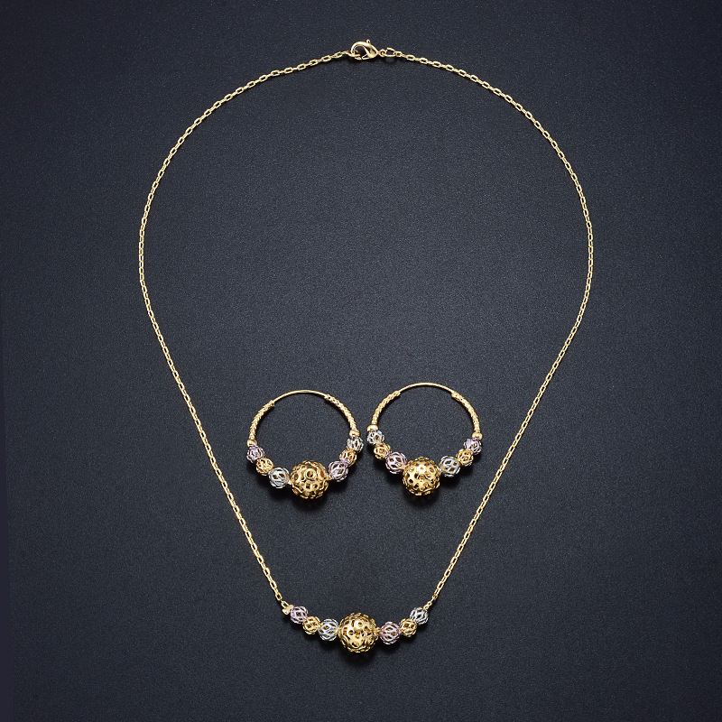 Color Block Pattern Women's Gender Brass Plating Color Block Jewelry Set