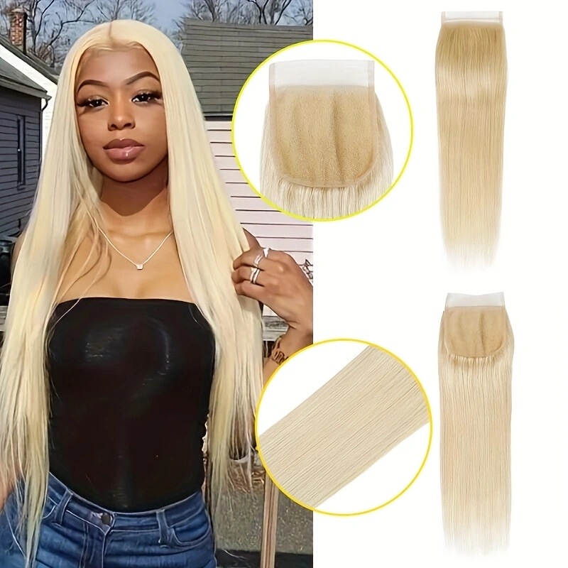 European and American Wig Accessories 4X4 Blonde 613 # 4*4 Body Wave Human Lace Closure European and American Wig Accessories 4X4 Blonde 613 # 4*4 Body Wave Human Lace Closure