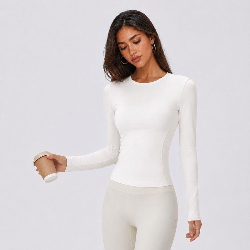 Autumn and winter outerwear base shirt, long-sleeved T-shirt, inner layer for trendy girls, European and American cross-border milk silk solid color women's clothing Autumn and winter outerwear base shirt, long-sleeved T-shirt, inner layer for trendy girls, European and American cross-border milk silk solid color women's clothing