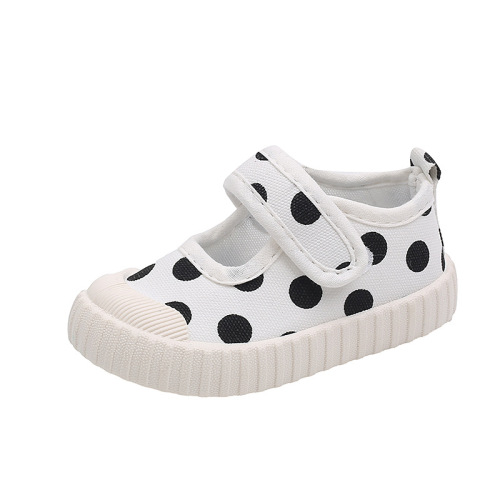 Solid Soft Sole Non-Slip Baby Shoes for Boys and Girls Canvas Shoes Square Mouth Kindergarten Lightweight Open Mouth White Shoes Spring and Autumn Items