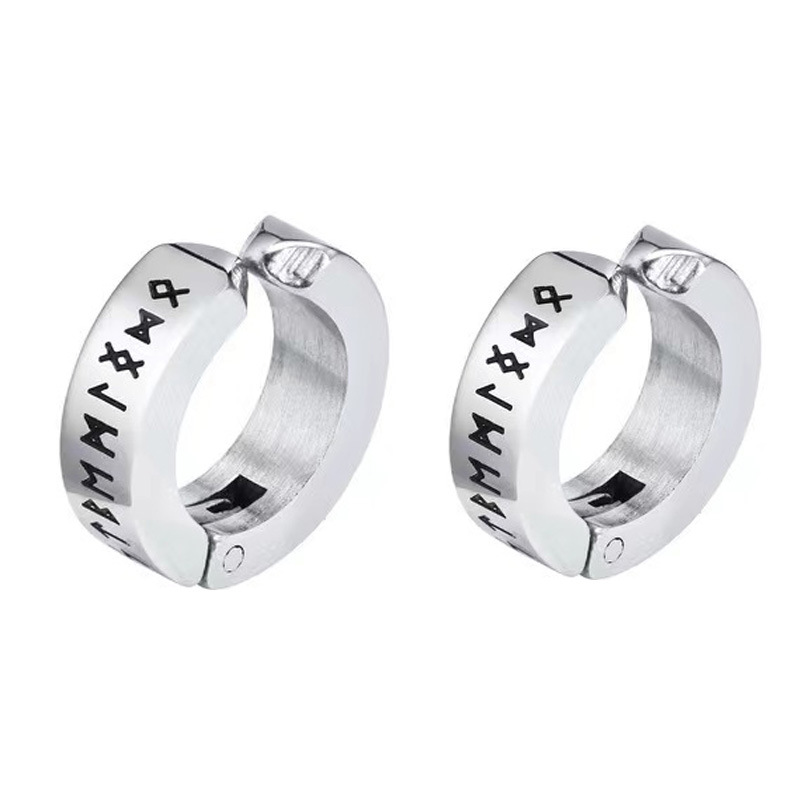Cool Men’s Stud Earrings. Minimalist Street & Punk Style, Ideal For Casual, Party & Daily Wear. Made Of 316L Stainless Steel, Hypoallergenic, Nickel-_voghion.com
