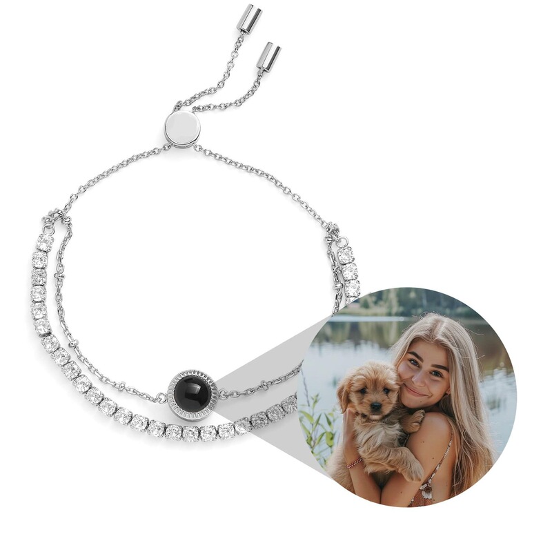 European and American Cross-Border Hot-Selling Personalized Tennis Projection Bracelets Customized Photo Holiday Commemorative Gifts Hand Jewelry Wholesale European and American Cross-Border Hot-Selling Personalized Tennis Projection Bracelets Customized Photo Holiday Commemorative Gifts Hand Jewelry Wholesale