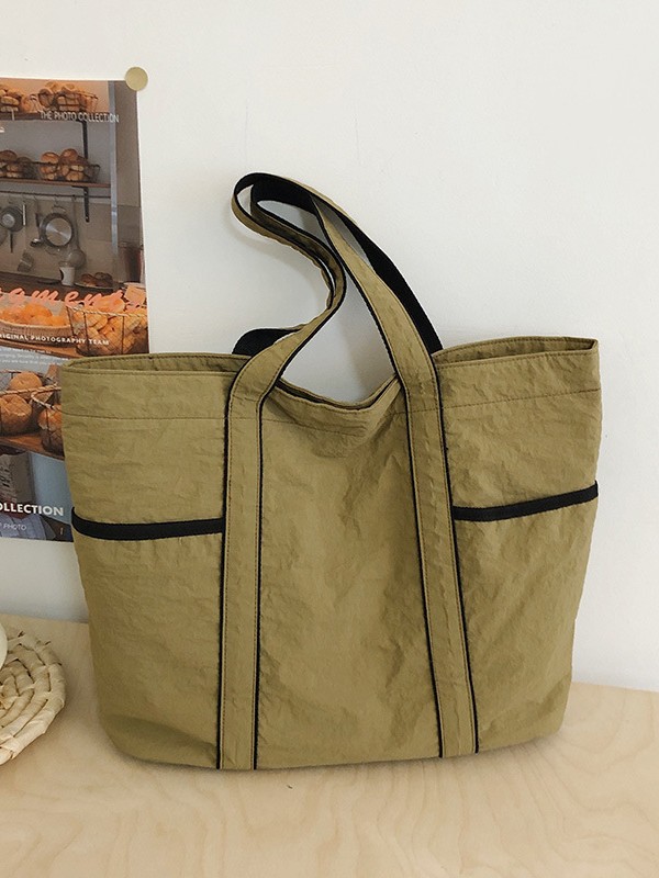Bolsa de mano de tela de nylon de gran capacidad para mujeres 2026 nueva simple, ligera y versátil bolso de hombro de viaje diario