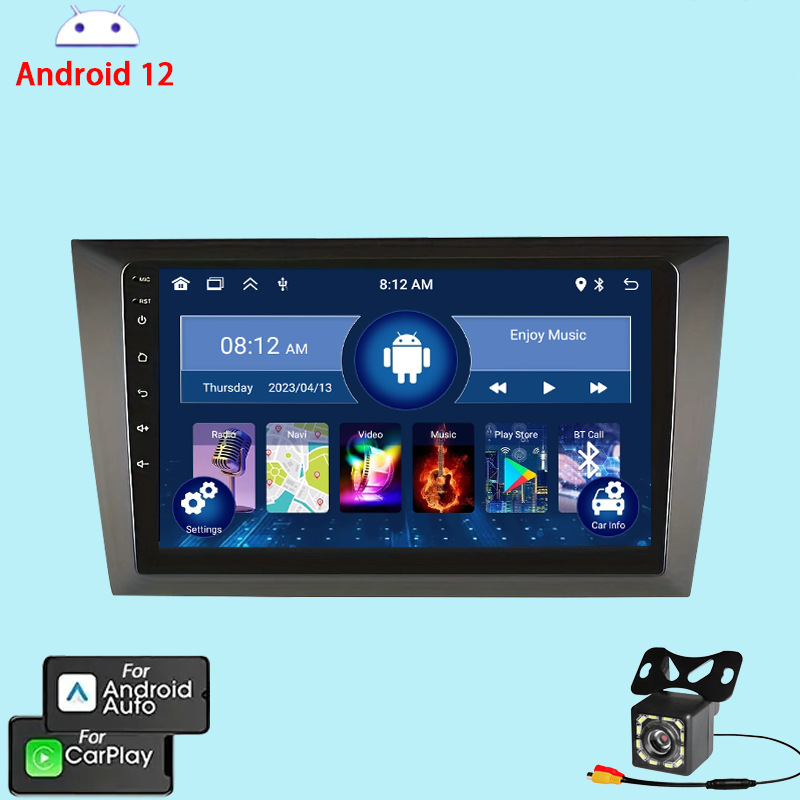 (2개) 네비게이터 안드로이드 스마트 중앙 제어 대형 화면 반전 이미지 자동차 통합 07-21 골프 6에 적합