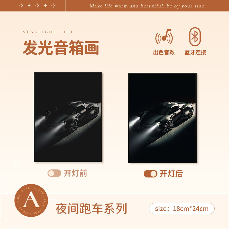 梵芸照明音響画総集家庭装飾品プレゼントデスクトップ装飾品bluetoothリチウム電池音響画|undefined