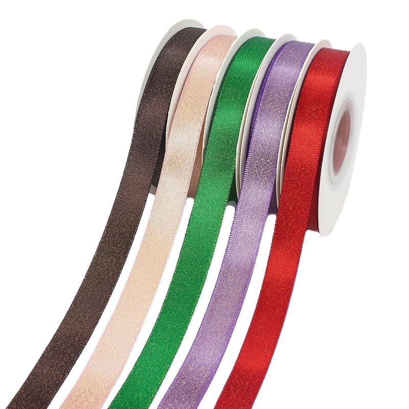 Fabricante al por mayor 1.5cm cinta de regalo de oro de trama de flores caja de regalo de embalaje de arco accesorios cinta