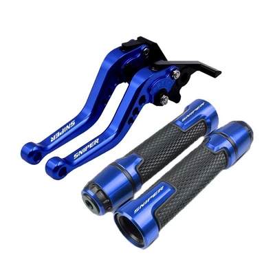 Motorcycle short lever brake Motorcycle Handle Cover - blue