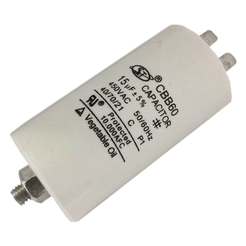 Пусковой конденсатор с винтовым конденсатором CBB 60 450 V35uf Конденсатор для стиральной машины с гайкой 35uf450V