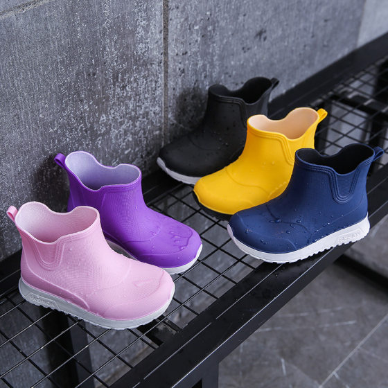 Cross-Border fashion rain boots girls' outdoor non-slip children's rain boots men's and women's high-end waterproof shoes non-slip rain boots for rainy days