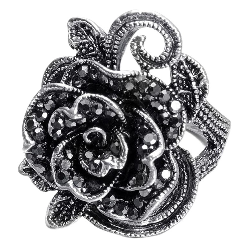 New Alloy Rose Diamond Ring Amazon Wish Hot Selling Source Manufacturer Wholesale A2625