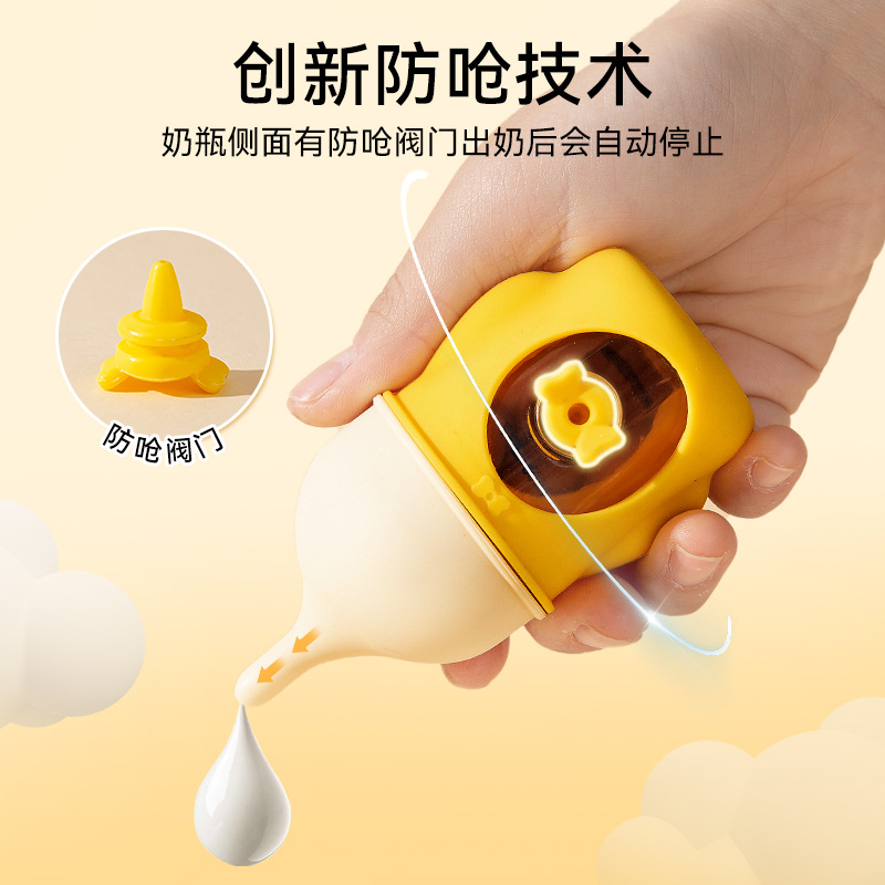 Perro Biónico Leche anti-asfixia Cachorros recién nacidos Cachorros de silicona Botella de vidrio para mascotas Beber leche Productos para perros con escala visual