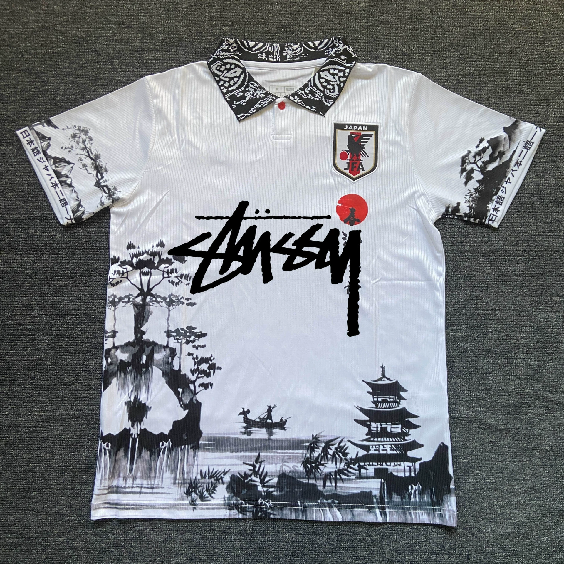 Футболка в японском стиле Stussy версия фанатский комплект джерси аниме Y3 японский самурай Гоку тренд совместное брендинг