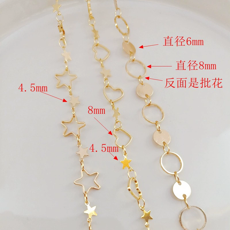 Chain, bracelet, necklace handmade, accessory, 14 carat, golden color, DIY