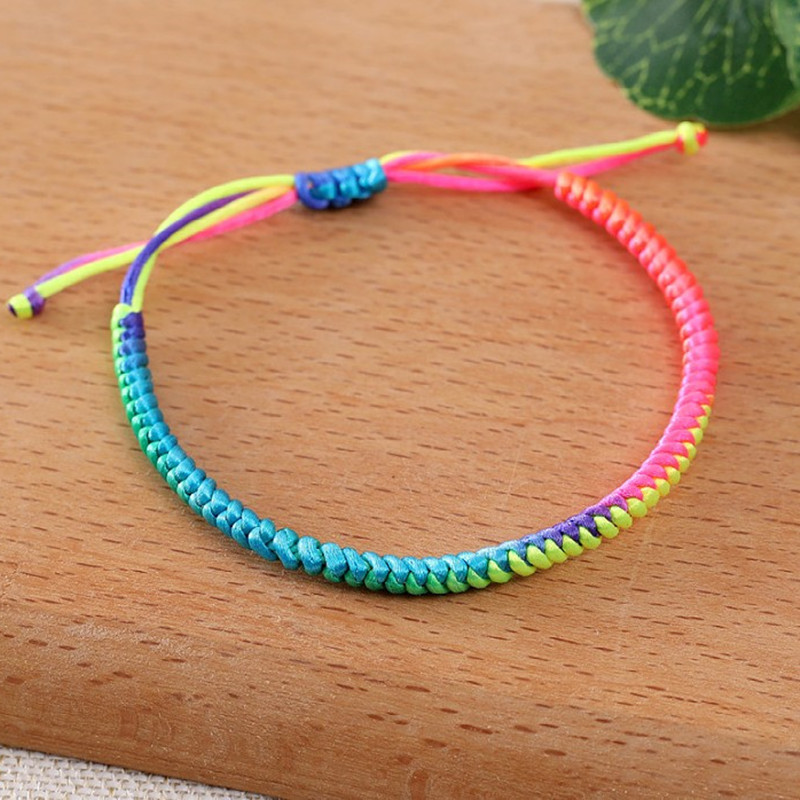Ethnic commemorative woven red rope bracelet handmade