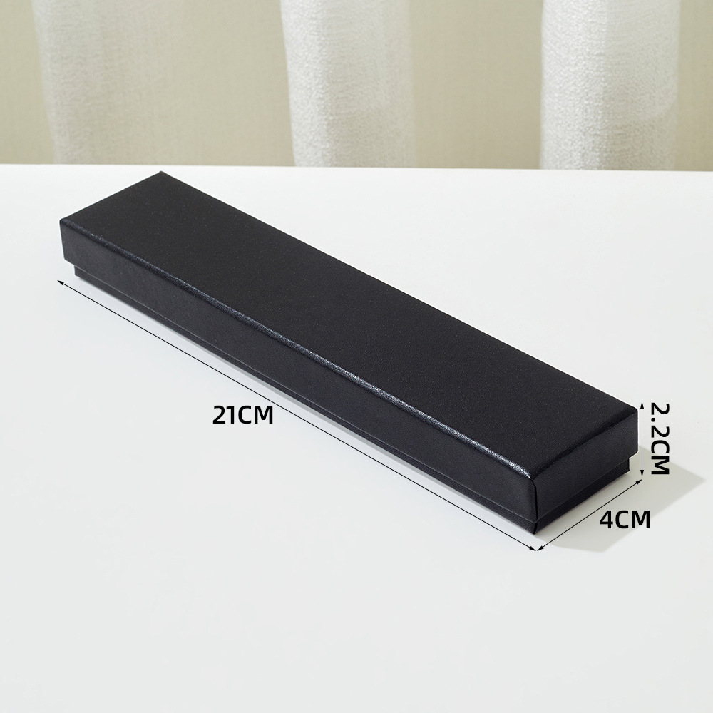 Caja de joyería negra de alta gama con tapa y base, para collar, pulsera, anillo, caja de embalaje de joyería, caja de regalo para guardar joyas