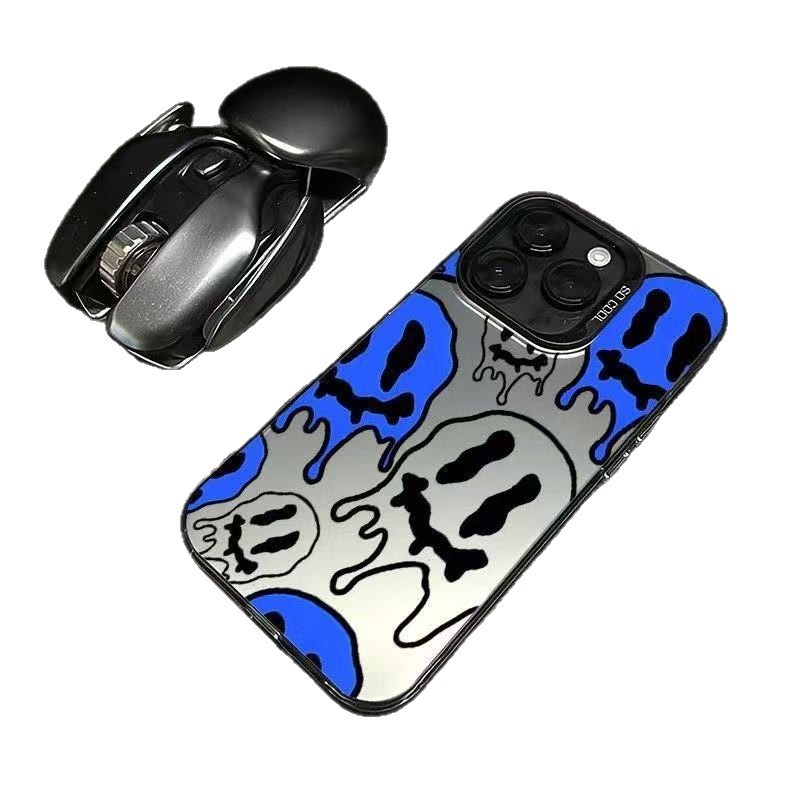 La cara sonriente del diablo es adecuada para la carcasa del teléfono móvil Apple 16Promax, carcasa de gas, iPhone 15/14/13 Europa y América 12