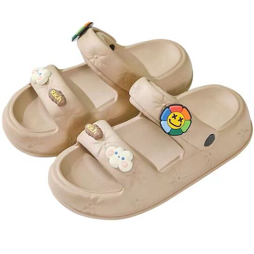 Women's Summer Outdoor Slippers with Non-slip Design, Thick Sole, Dual-purpose Sandals for Work and Beach