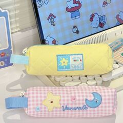 らき☆すた シンプルでかわいい筆袋 大容量 ガーリーハート 文具収納袋 中学生 女子学生筆箱