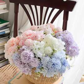 玫瑰花束假花塑料花插花仿生花艺手捧花干花逼真婚庆摆设装饰