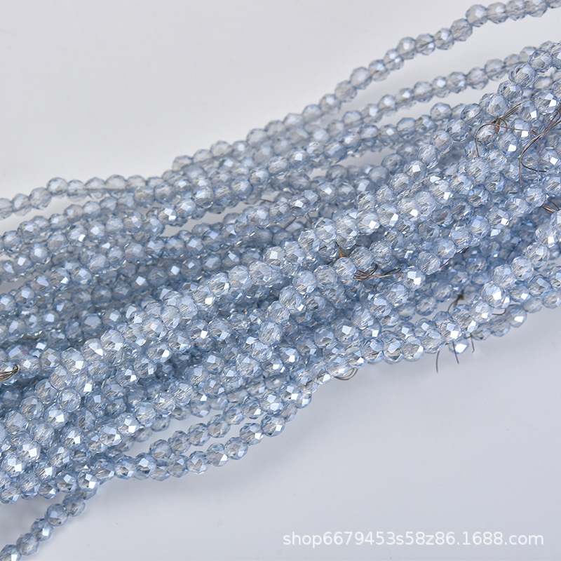 Cuentas planas de 1MM para ruedas de cuentas, cuentas de porcelana AB de alta temperatura, coloridas, transparentes, iridiscentes, facetadas, para pendientes, pulseras, espaciadores y micro cuentas.