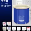 Inflatable 70x70-bathtub+bath salt+cushion+petals
