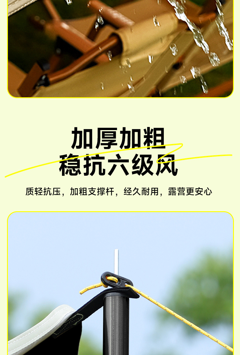 Cross-Border Vinyl Sunshade Canopy, Windproof and Rainproof Tent, Outdoor Camping Equipment, Outdoor Tarp, Camping Awning