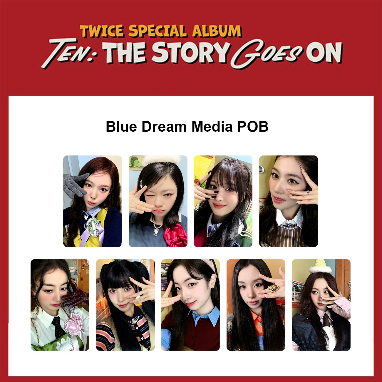 Десятая годовщина Twice специальный альбом "TEN The Story Goes On" бонусная карта