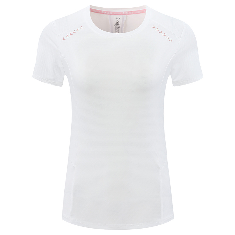 Europa y América nuevas camisetas deportivas transfronterizas mujeres yoga de verano ropa de fitness para mujeres running casual mangas cortas transpirables secado rápido