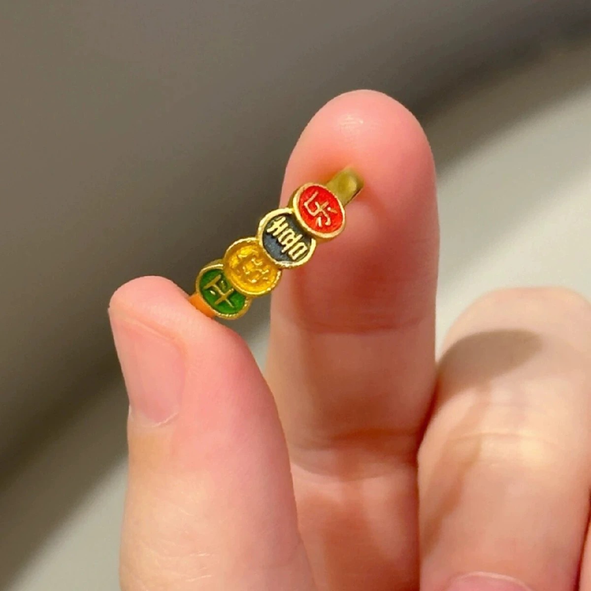 Dámsky prsteň Ping An Joy, staroveký smalt, dobré slová, národná móda, nový čínsky štýl, retro temperament, vysoko kvalitný zmyselný prsteň_voghion.com