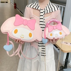 ガーリーでかわいいウサギの漫画バッグポータブルクロスボディ大容量収納バックパックかわいいウサギのショルダーバッグ