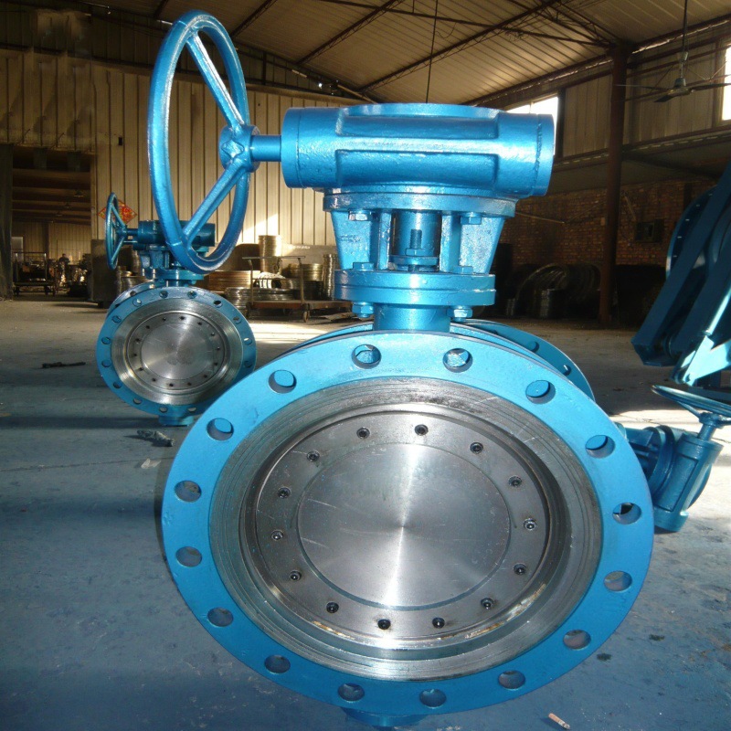 D343H-16C硬密封法兰蝶阀三偏心涡轮铸钢手动蝶阀DN50