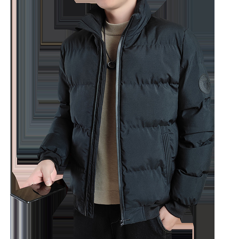 Men's Padded Jacket With Tiger Logo Thick Warm Winter Coat_voghion.com