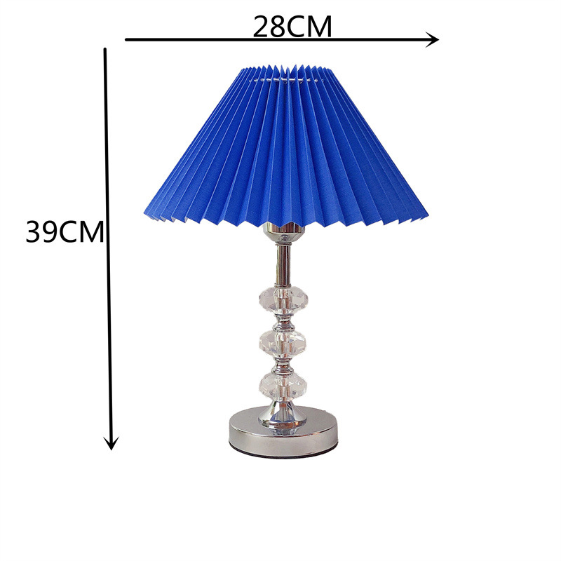Lámpara de mesa lámpara de noche dormitorio nuevo chino clásico estilo japonés cálido romántico cálido luz plisada enfermería luz de la noche