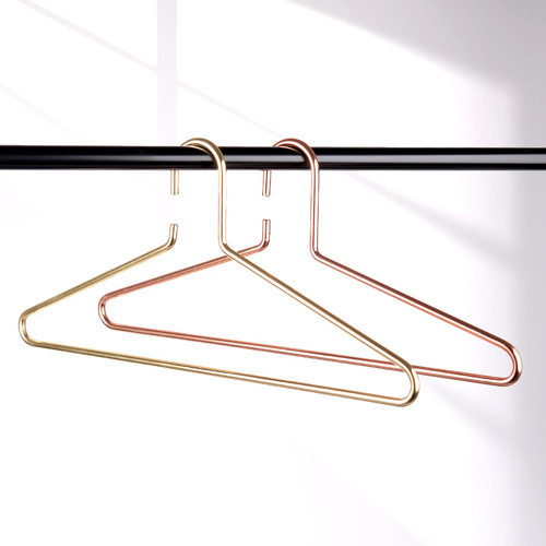 Iron electroplated gold clothes hanger, solid clothes drying rack, children's adult clothes hanger, bed sheet drying rack, thick coat clothes hanger