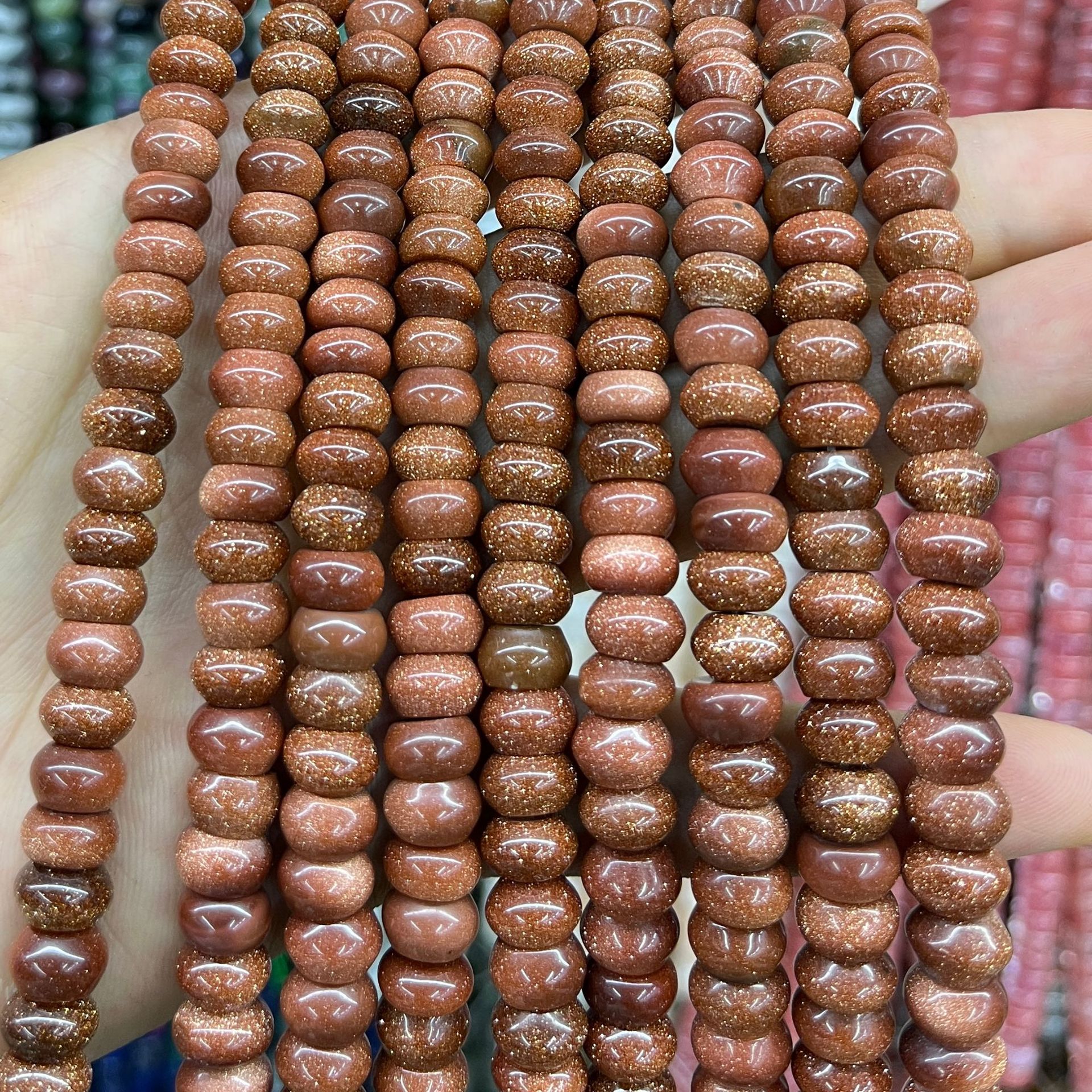 Piedra natural 5 * 8 Abaco Piedra Shoushan DIY accesorios de joyería collar de cuentas separadoras cuentas de posicionamiento cuentas al por mayor