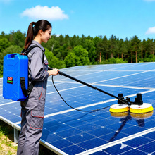 太阳能光伏板电动清洁工具机器人清洁工具设备双头多功能清洁刷