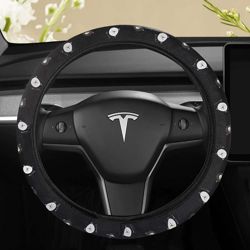 Новый чехол для рулевого колеса автомобиля красочный и милый розовый женский защитный чехол для четырех сезонов универсальный удобный чехол для рулевого колеса