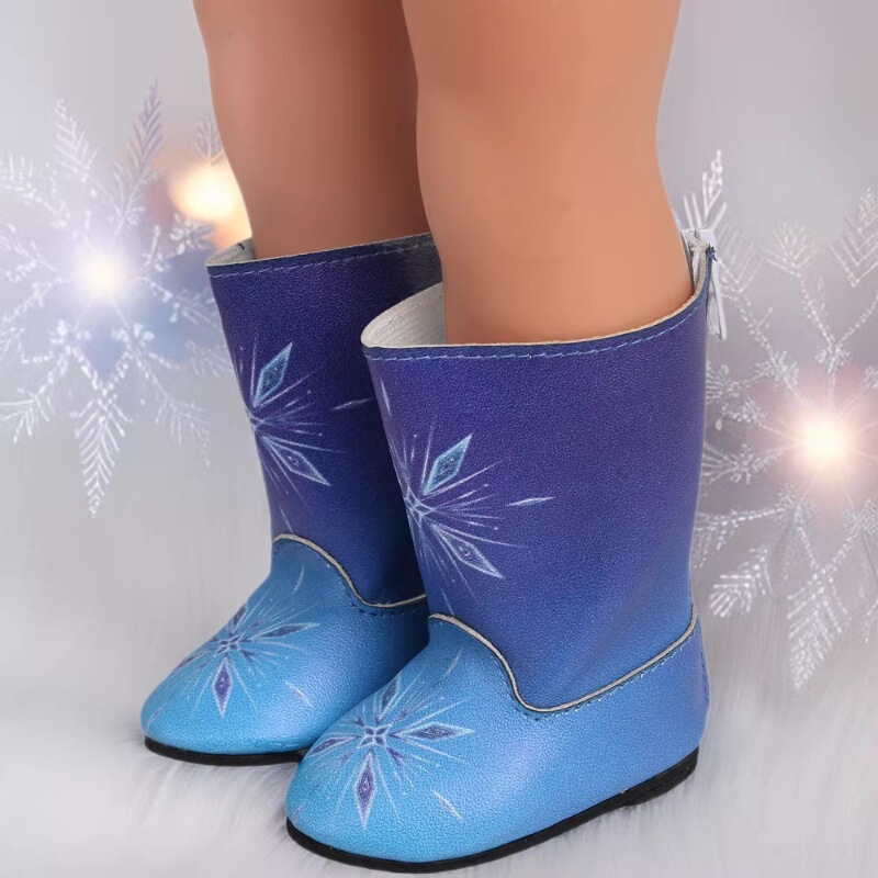 Cross-Border Hot-Selling Item 18inch American Girl Doll Frozen Boots Anna Princess New Boots Cross-Border Hot-Selling Item 18inch American Girl Doll Frozen Boots Anna Princess New Boots