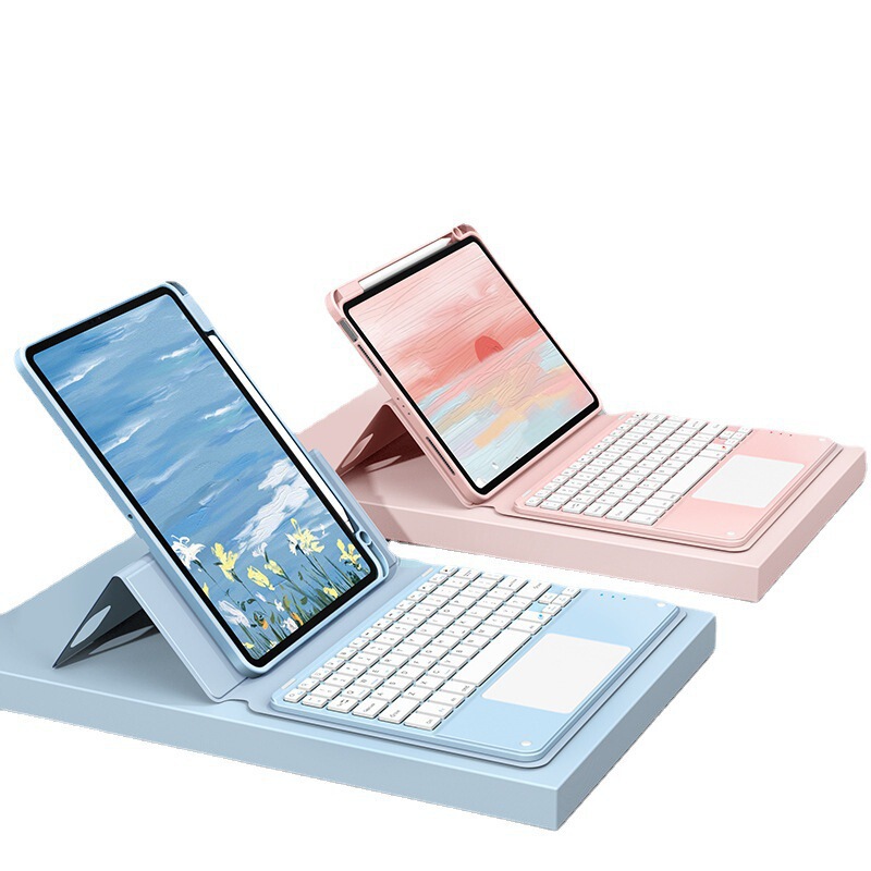 2022 new iPad10 Bluetooth keyboard protective case pro11 magnetic suction rotating Air4 bracket 10.9 keyboard case