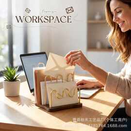 跨境铁木结合厨房台面菜板置物架多格餐盘锅盖沥水架客厅CD唱片架